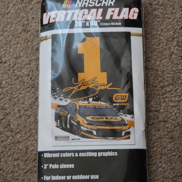 NWT Kurt Busch Nascar Gear Wrench Flag